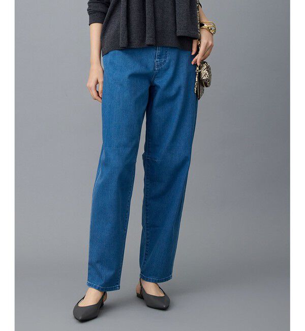 自由区「ウスカルデニムダーツカーブ パンツ」|デニム|[新色]ﾐｯﾄﾞ