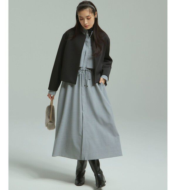 23区「【洗える】ネオプレーンジャージー ジャケット」|ノーカラージャケット|