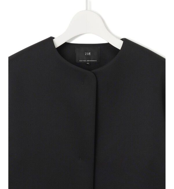 23区「【洗える】ネオプレーンジャージー ジャケット」|ノーカラージャケット|