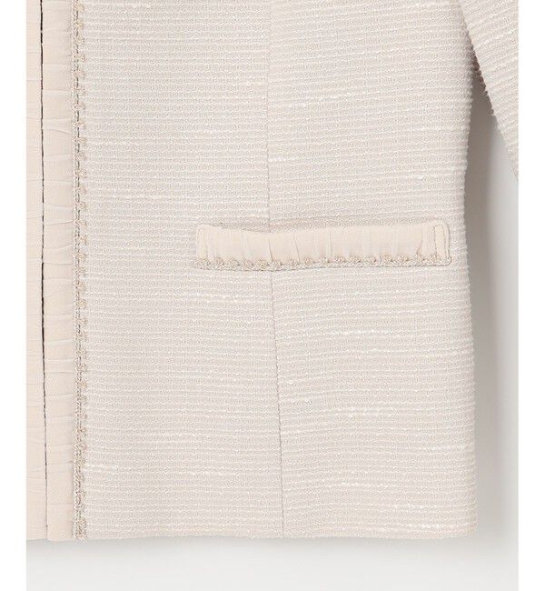 any SiS「【セットアップ対応】リップルボーダー ノーカラー ジャケット」|ノーカラージャケット|