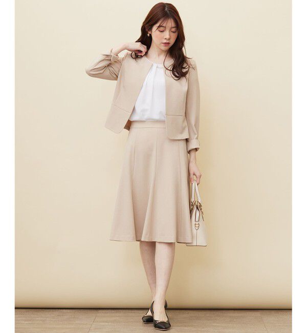 ANY SIS「【UVカット / 接触冷感 / 吸水速乾】スマートビューティストレッチ ショートノーカラージャケット」|ノーカラージャケット|