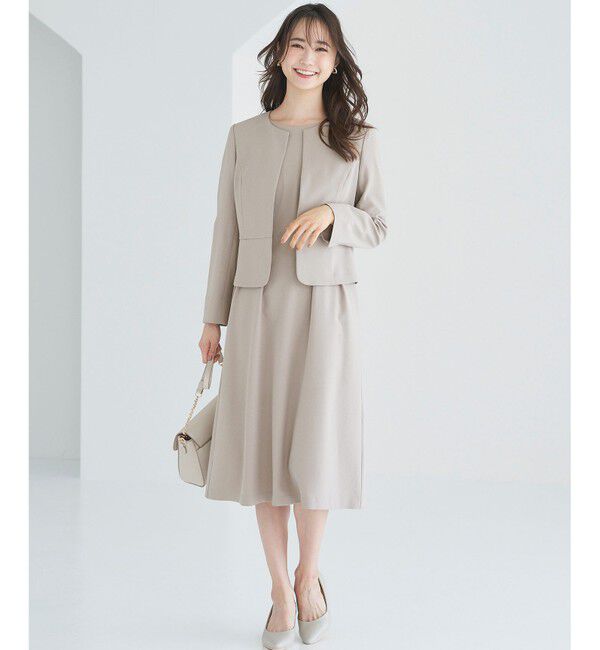 ANY SIS「【UVカット / 接触冷感 / 吸水速乾】スマートビューティストレッチ ショートノーカラージャケット」|ノーカラージャケット|