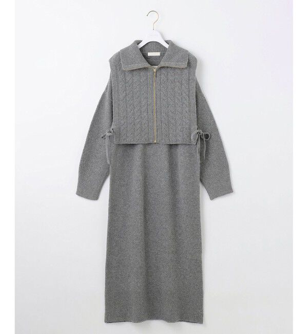 ANY SIS「【2WAY】ケーブルベストSETニット ワンピース」|ワンピース|