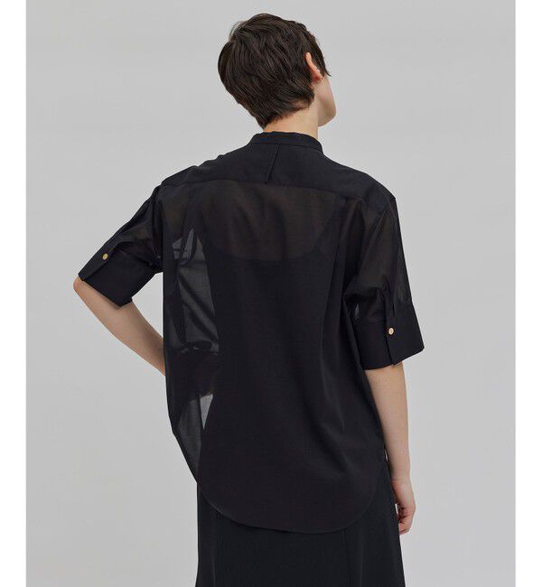 BEIGE,「【洗える】BAC / バンドカラーブラウス」|シャツ・ブラウス|