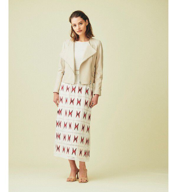 GRACE CONTINENTAL「ジップライダースジャケット」|ライダースジャケット|