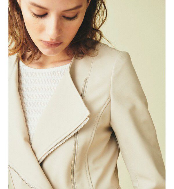 GRACE CONTINENTAL「ジップライダースジャケット」|ライダースジャケット|