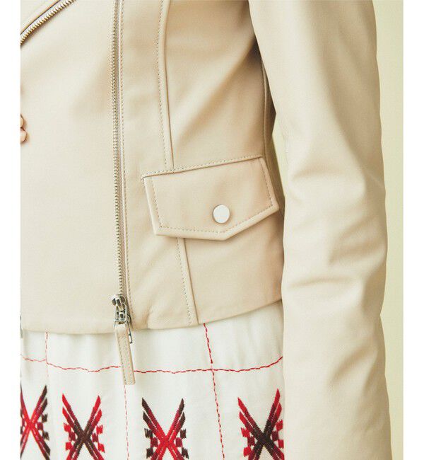 GRACE CONTINENTAL「ジップライダースジャケット」|ライダースジャケット|