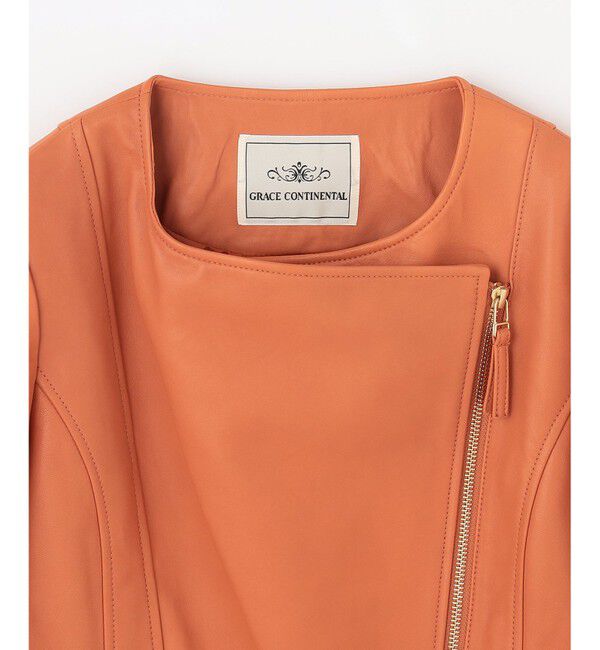 GRACE CONTINENTAL「ジップライダースジャケット」|ライダースジャケット|