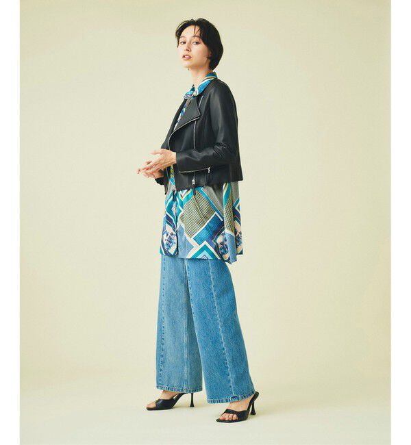 GRACE CONTINENTAL「ジップライダースジャケット」|ライダースジャケット|