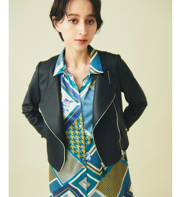 GRACE CONTINENTAL「ジップライダースジャケット」|ライダースジャケット|