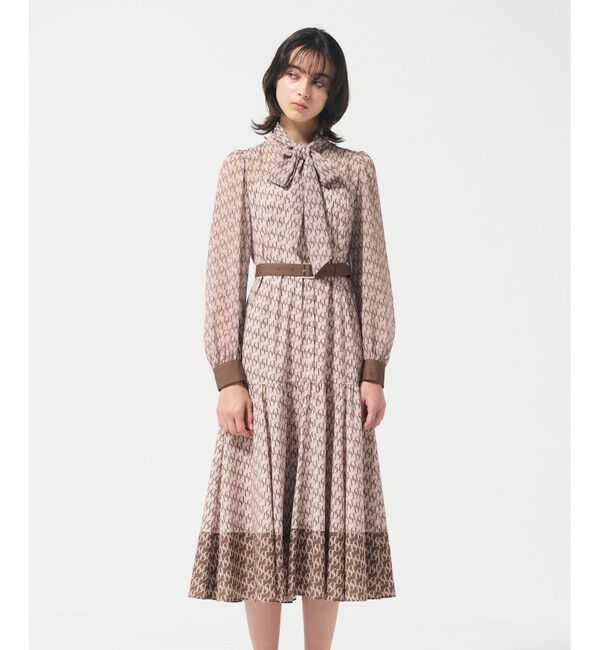 Diagram「モノグラムプリントレイヤードワンピース」|ワンピース|