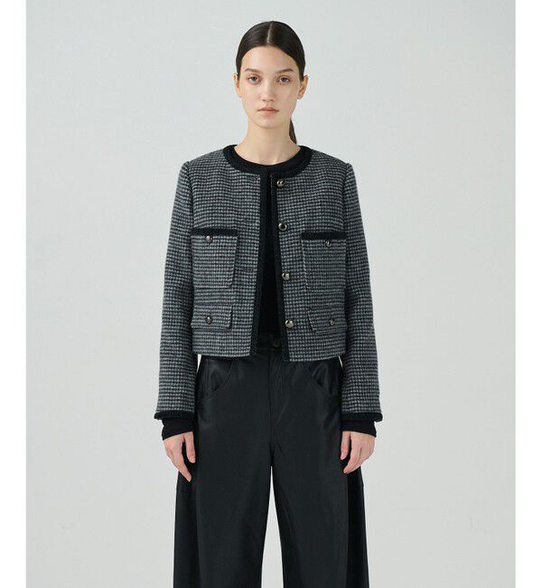 Diagram「シャギーチェックノーカラージャケット」|ノーカラージャケット|