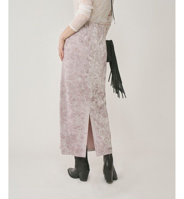 GRACE CONTINENTAL「クラッシュベロアロングスカート」|スカート|