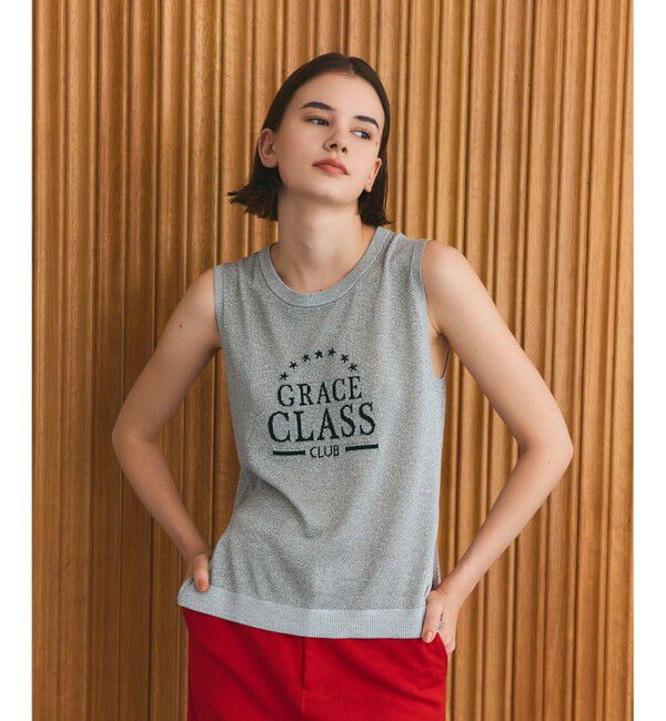 Grace Class「ラメジャガードノースリーブ」|その他|グレー