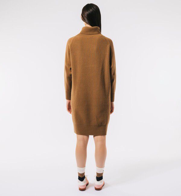 LACOSTE「ミドルゲージタートルネックニットドレス」|ワンピース|