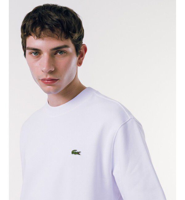 LACOSTE「オーガニックコットン 裏パイル地 オーバーサイズ プレミアム半袖スウェット トレーナー」|Tシャツ・カットソー|