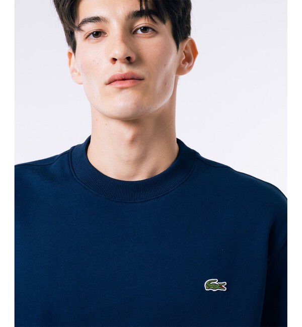 LACOSTE「オーガニックコットン 裏パイル地 オーバーサイズ プレミアム半袖スウェット トレーナー」|Tシャツ・カットソー|