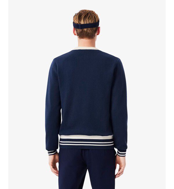 LACOSTE「ウールブレンドジャージニットカーディガン」|カーディガン|
