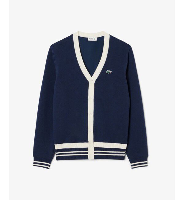 LACOSTE「ウールブレンドジャージニットカーディガン」|カーディガン|
