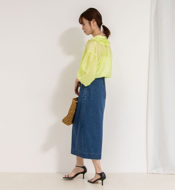NOLLEY'S「ラッフル衿シアーブラウス」|シャツ・ブラウス|