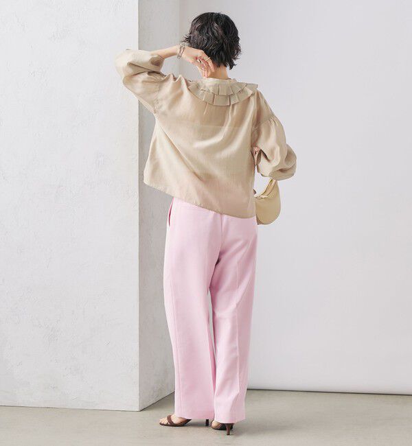 NOLLEY'S「ラッフル衿シアーブラウス」|シャツ・ブラウス|