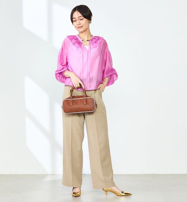 NOLLEY'S「ラッフル衿シアーブラウス」|シャツ・ブラウス|