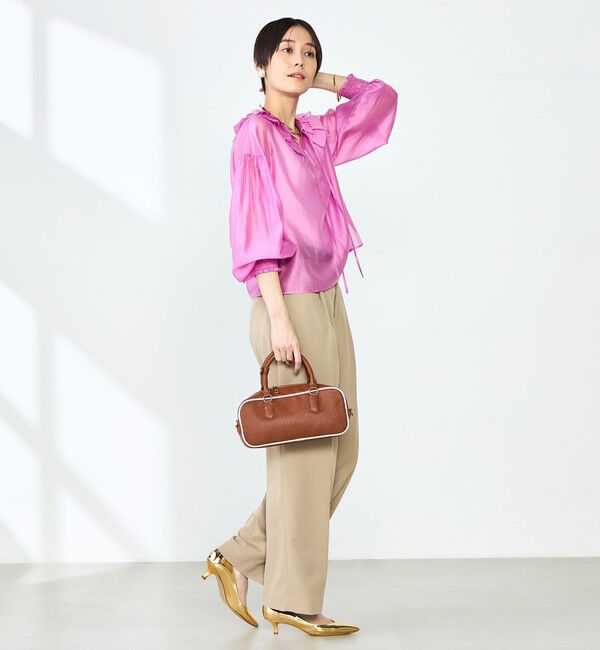 NOLLEY'S「ラッフル衿シアーブラウス」|シャツ・ブラウス|