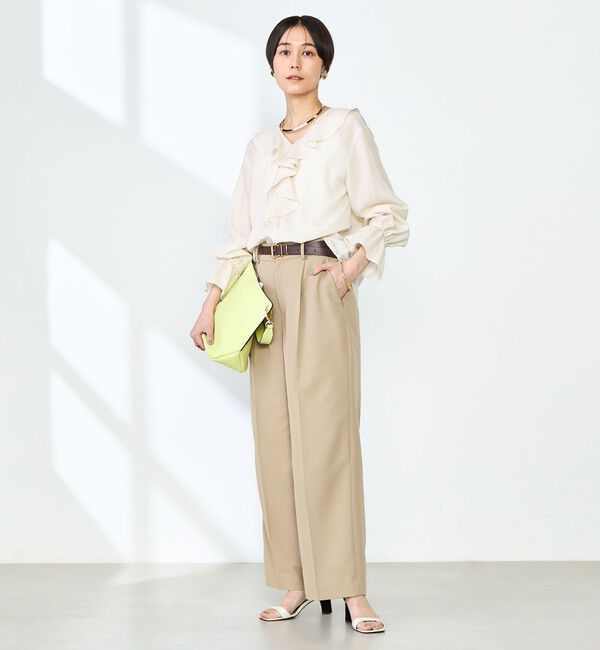 NOLLEY'S「【追加】(CLASSY5月号掲載)ラッフル衿とろみブラウス」|シャツ・ブラウス|