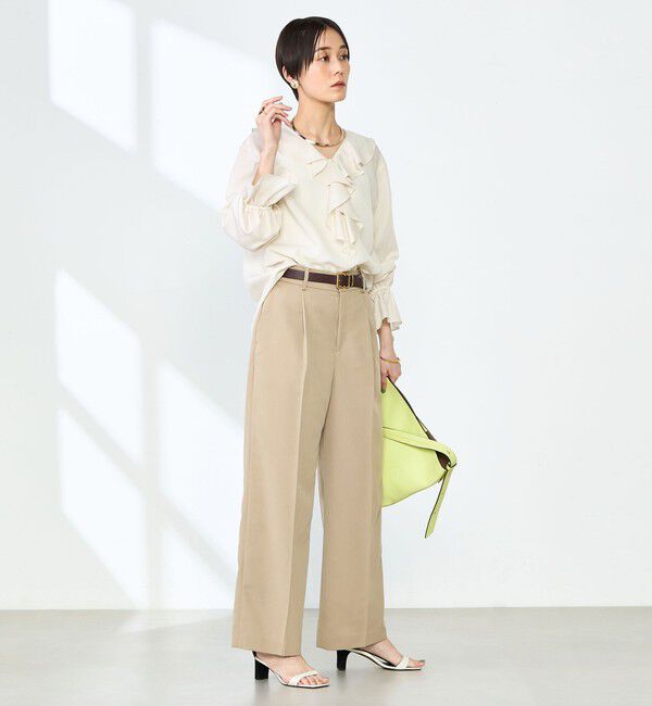 NOLLEY'S「【追加】(CLASSY5月号掲載)ラッフル衿とろみブラウス」|シャツ・ブラウス|