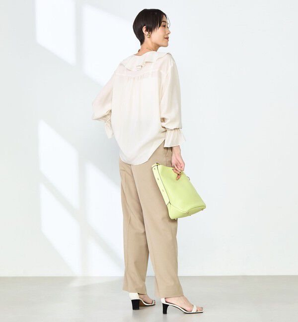 NOLLEY'S「【追加】(CLASSY5月号掲載)ラッフル衿とろみブラウス」|シャツ・ブラウス|