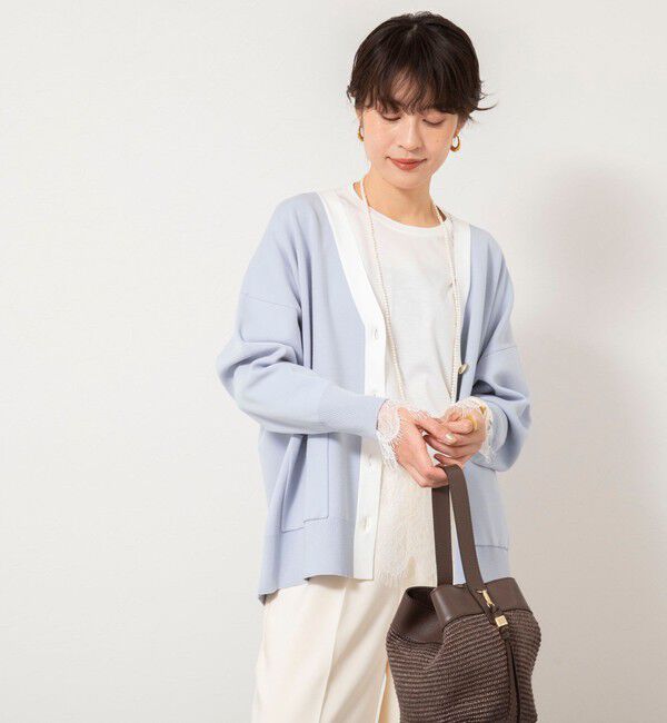 NOLLEY'S sophi「ウォッシャブルレース切替ロンT」|Tシャツ・カットソー|