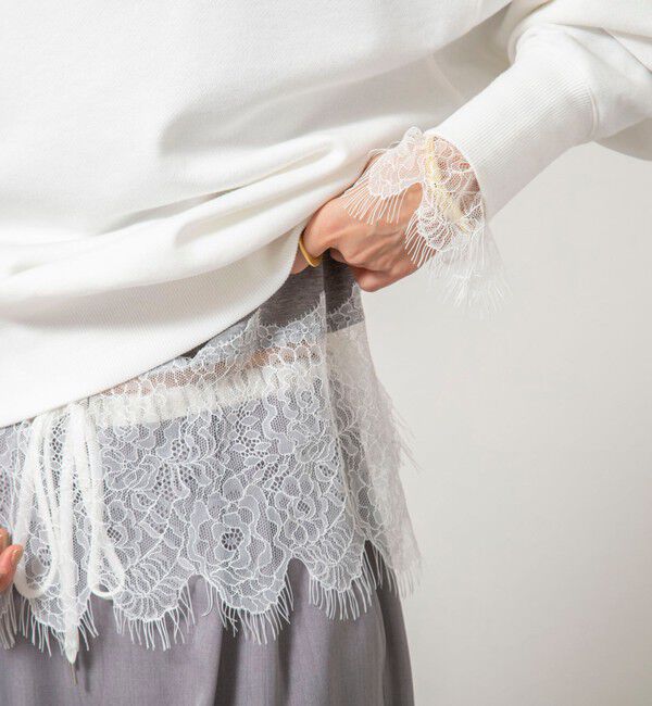 NOLLEY'S sophi「ウォッシャブルレース切替ロンT」|Tシャツ・カットソー|