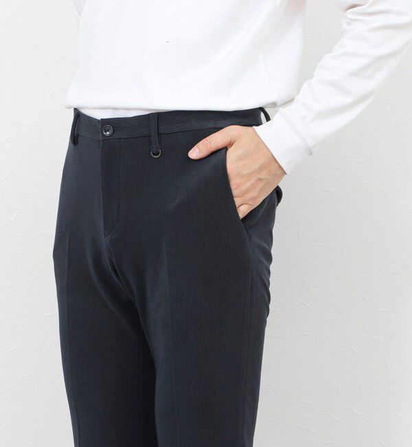 Stutostein「《ビジカジ/セットアップ対応》ストレッチコードピケ パンツ 26SS」|チノ|