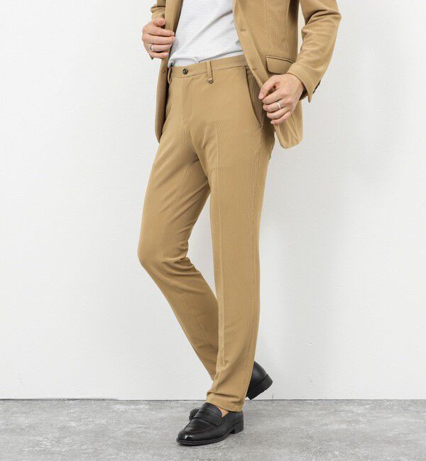 Stutostein「《ビジカジ/セットアップ対応》ストレッチコードピケ パンツ 26SS」|チノ|