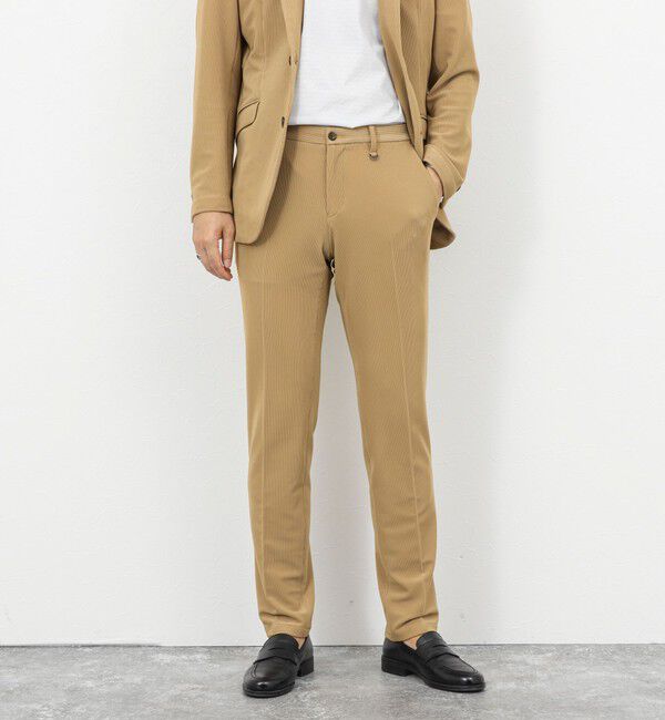 Stutostein「《ビジカジ/セットアップ対応》ストレッチコードピケ パンツ 26SS」|チノ|