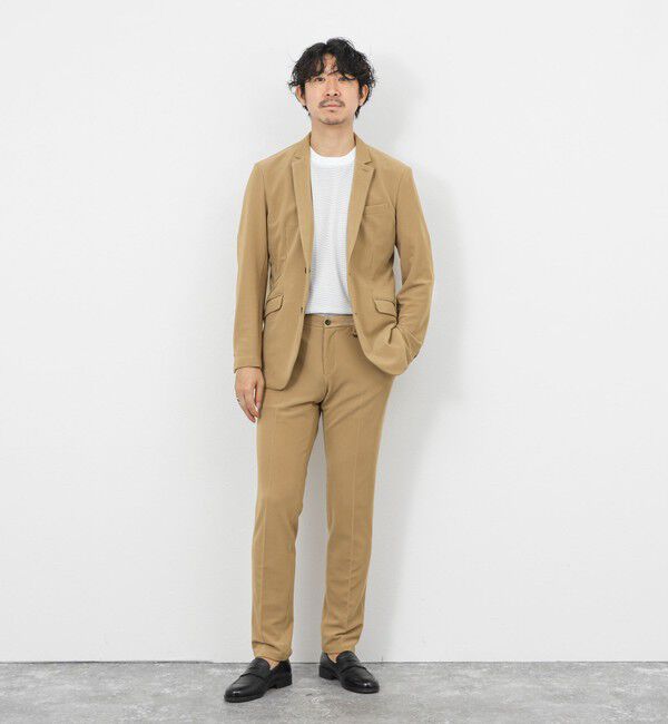 Stutostein「《ビジカジ/セットアップ対応》ストレッチコードピケ パンツ 26SS」|チノ|