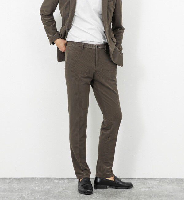 Stutostein「《ビジカジ/セットアップ対応》ストレッチコードピケ パンツ 26SS」|チノ|