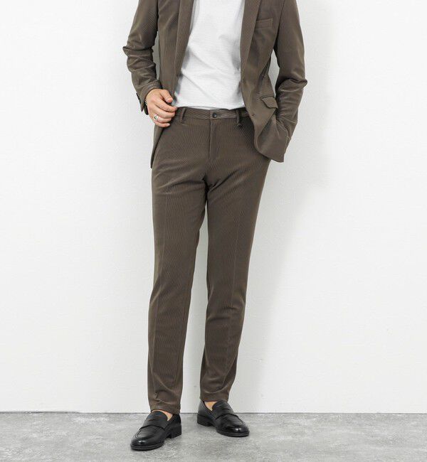 Stutostein「《ビジカジ/セットアップ対応》ストレッチコードピケ パンツ 26SS」|チノ|