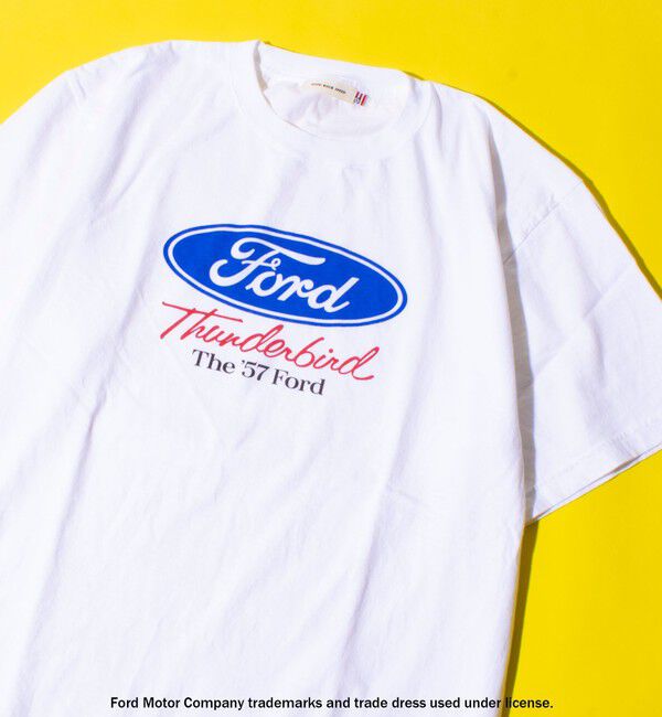 GLOSTER「【GOOD ROCK SPEED】フォード / 車 / FORD / ロゴ プリントTシャツ」|Tシャツ・カットソー|ホワイト系その他