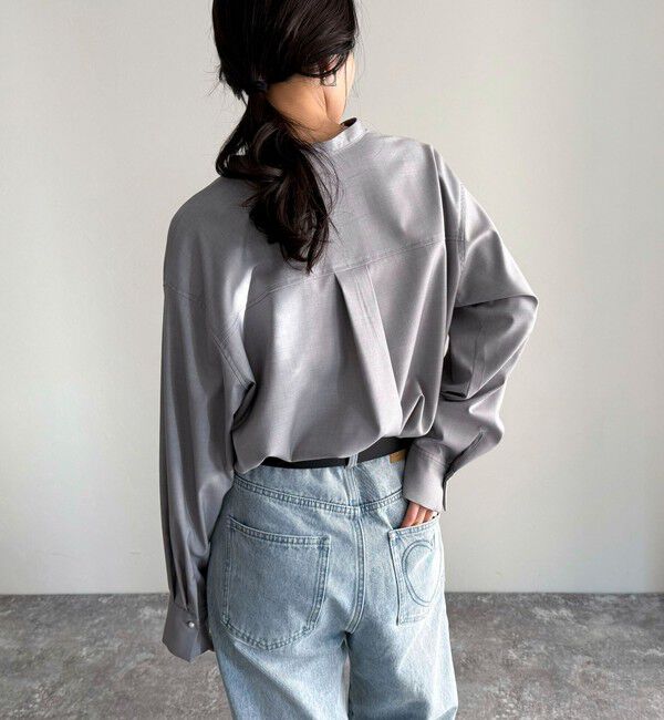 fredy emue「《セットアップ対応》TRパール釦バンドカラーシャツ」|シャツ・ブラウス|