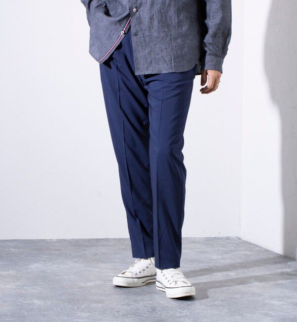 GLOSTER「【GLOSTER/グロスター】COOLMAX ポリトロスラックス イージーパンツ」|チノ|