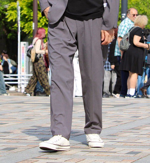 GLOSTER「【GLOSTER/グロスター】COOLMAX ポリトロスラックス イージーパンツ」|チノ|