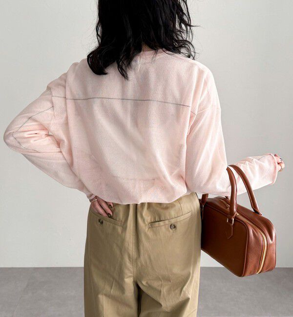 fredy emue「リネン混配色シアーカーディガン」|カーディガン|