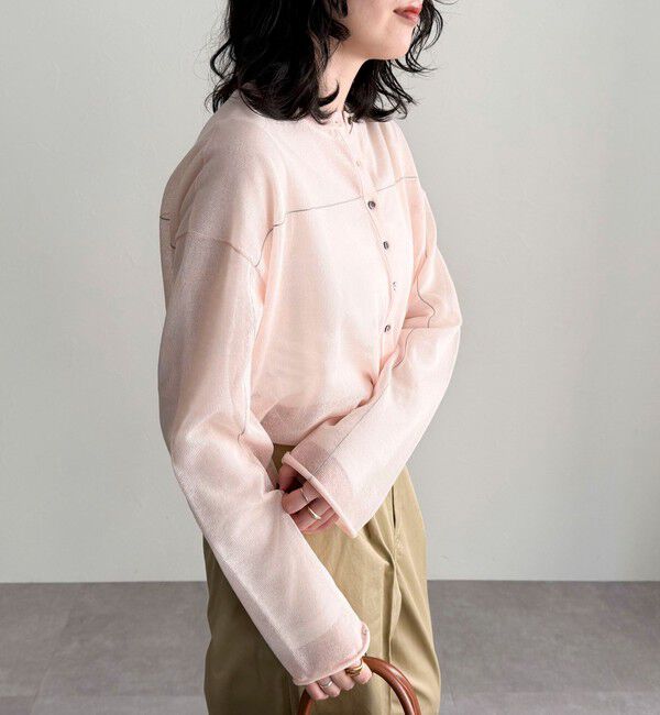 fredy emue「リネン混配色シアーカーディガン」|カーディガン|