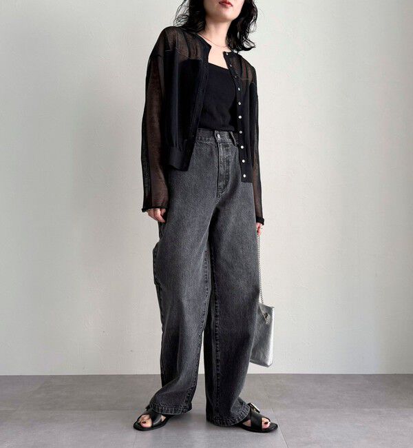 fredy emue「リネン混配色シアーカーディガン」|カーディガン|