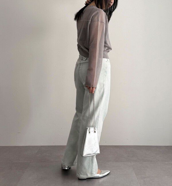 fredy emue「リネン混配色シアーカーディガン」|カーディガン|