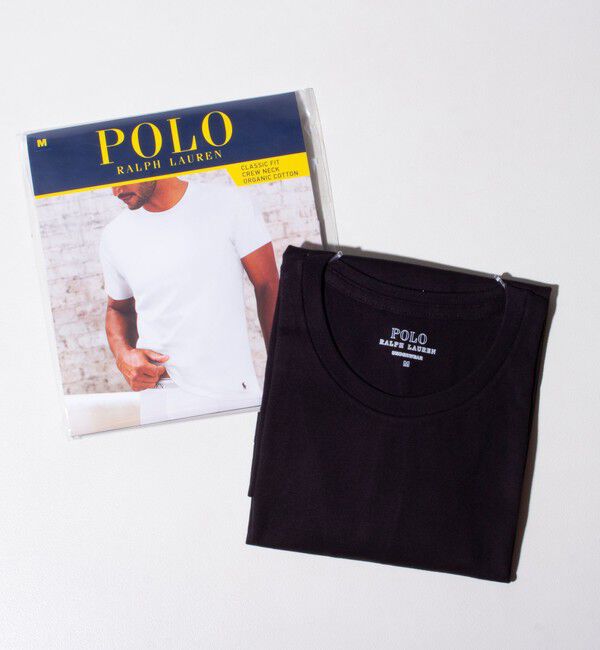 GLOSTER「【POLO RALPH LAUREN/ポロ ラルフ ローレン】クルーネックアンダーシャツ Tシャツ」|Tシャツ・カットソー|ブラック