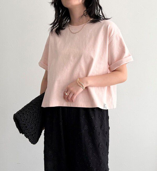 fredy emue「【新色追加！】ベーシッククロップド丈Tシャツ」|Tシャツ・カットソー|