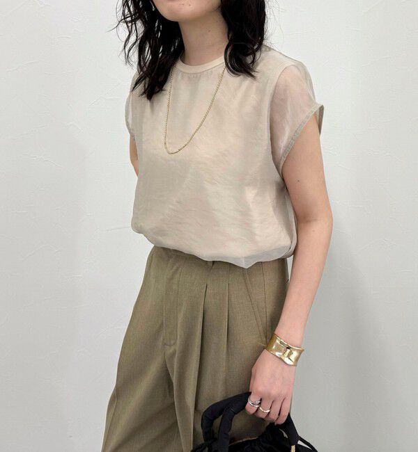 fredy emue「シアーオーガンジーレイヤードノースリーブブラウス」|シャツ・ブラウス|