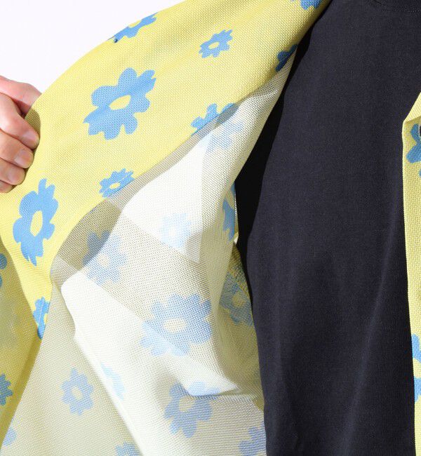 GLOSTER「【GLOSTER/グロスター】フラワーメッシュシャツ ショートスリーブ オープンカラー 開襟シャツ」|シャツ・ブラウス|